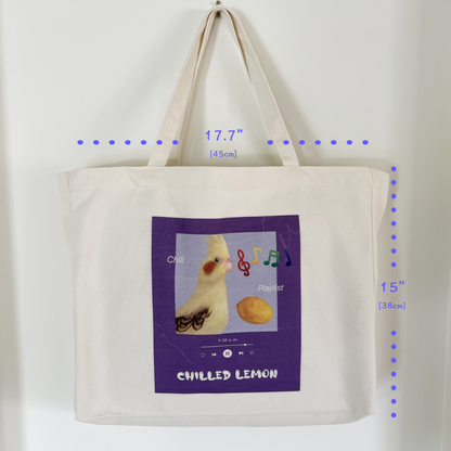 Premium Cotton Canvas Bag - Chilled Lemon